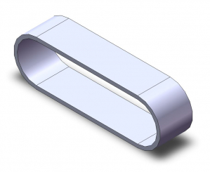 Flachriemen 5x48x485 mit Auflage 48x485 