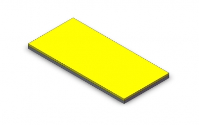 Platte mit Vulkolan, bei Montage 