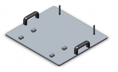 Aufnahme f. Auswurf liegendes Produkt u. 