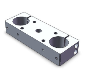 Platte 39x74x208 M8(4x); Ø6(4x) 