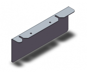 Blech 2x128.2x254 Schieber Format 2 Ausl 